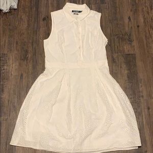 Lauren Ralph Lauren Eyelet Dress 10 NWOT